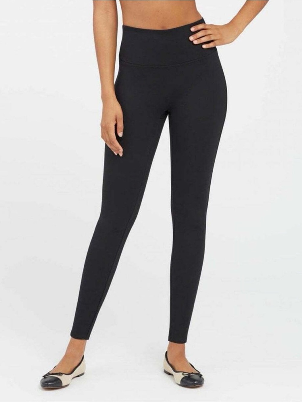 Spanx Black High Rise Ponte Ankle Leggings Small